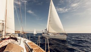 Sailboats on a Beautiful, Sunny Day