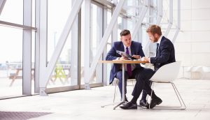 Two Business Colleagues in a Meeting